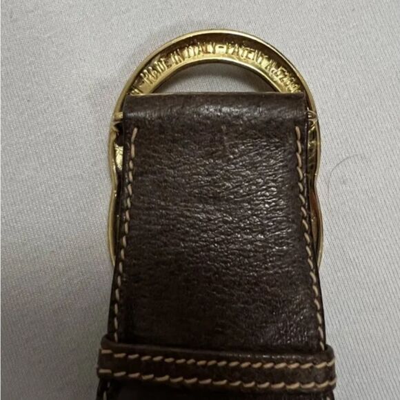 Gucci Vintage Web GG Elastic And Leather Belt - Picture 3 of 9